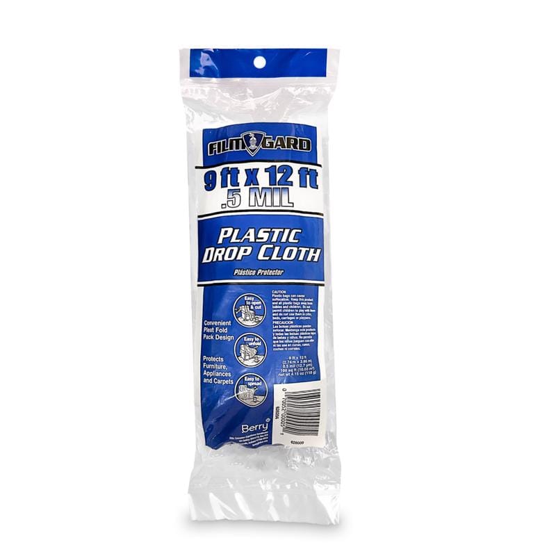 Film-Gard 626204 9 ft. W X 12 ft. L X 0.5 mil Plastic Drop Cloth 1 pk