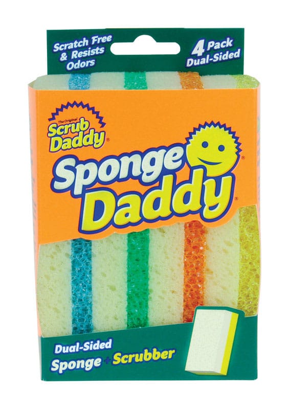 Scrub Daddy SDVPX4 Sponge Daddy Heavy Duty Sponge For Multi-Purpose 5.6 in. L 4 pk
