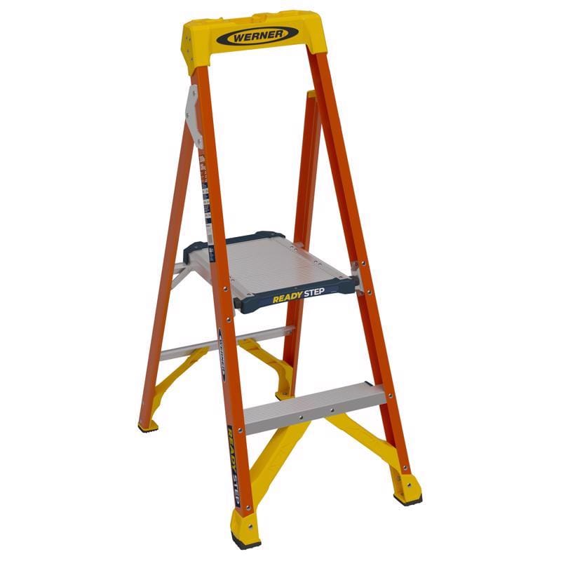 Werner RS1A04 Ready Step 4 ft. H Fiberglass Platform Ladder Type IA 300 lb. cap.