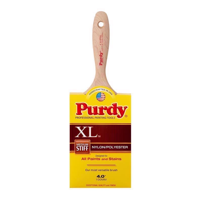 Purdy 144380340 XL Sprig 4 in. Medium Stiff Flat Trim Paint Brush