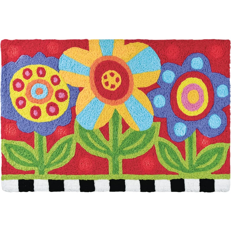 Jellybean JB-JHN004 20 in. W X 30 in. L Multi-Color Pop Art Garden Polyester Accent Rug