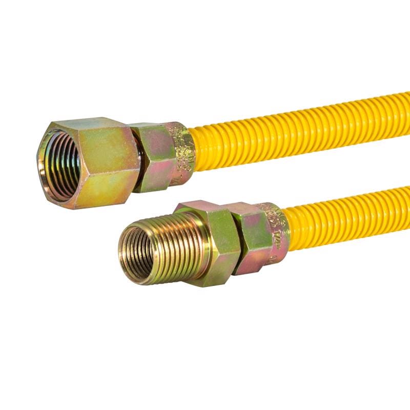 Eastman 20YE515036 1/2 in. FIP X 1/2 in. D MIP 36 in. Stainless Steel Gas Connector