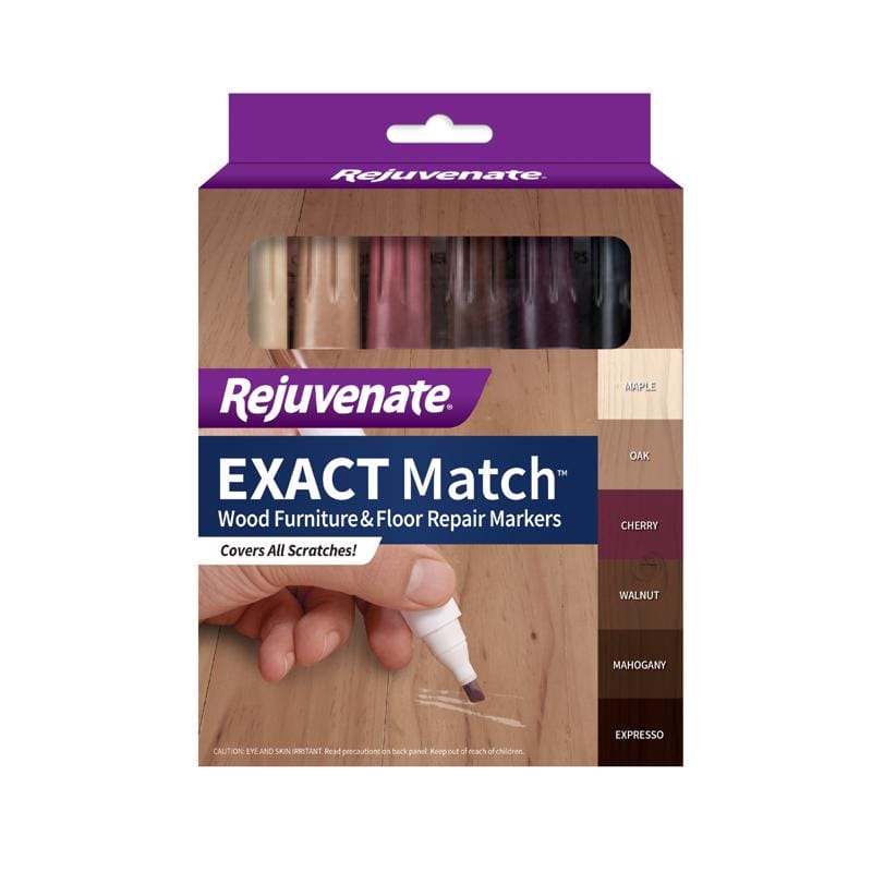 Rejuvenate HG-R65341 Assorted Medium Tip Wood and Furniture Repair Markers 6 pk