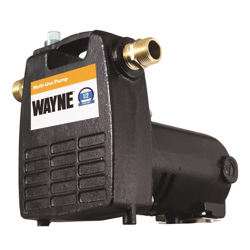 Wayne PC4 1/2 HP 1600 gph Cast Iron Switchless Switch Bottom AC Transfer Pump