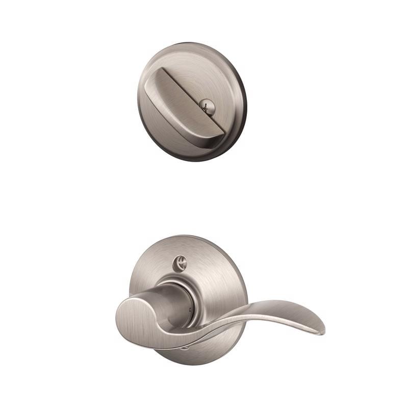 Schlage F59ACC619RH Modern Satin Nickel Handleset