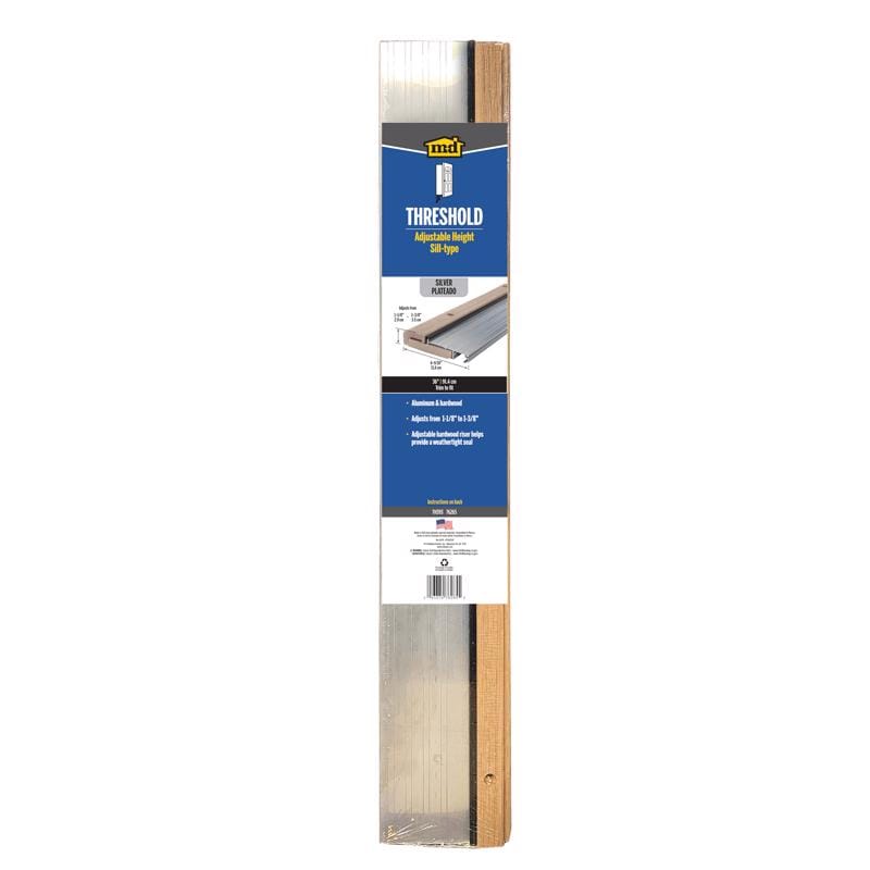 M-D Building Products 78600 1.13 in. H X 5.63 in. W X 36 in. L Aluminum Adjustable Threshold Silver