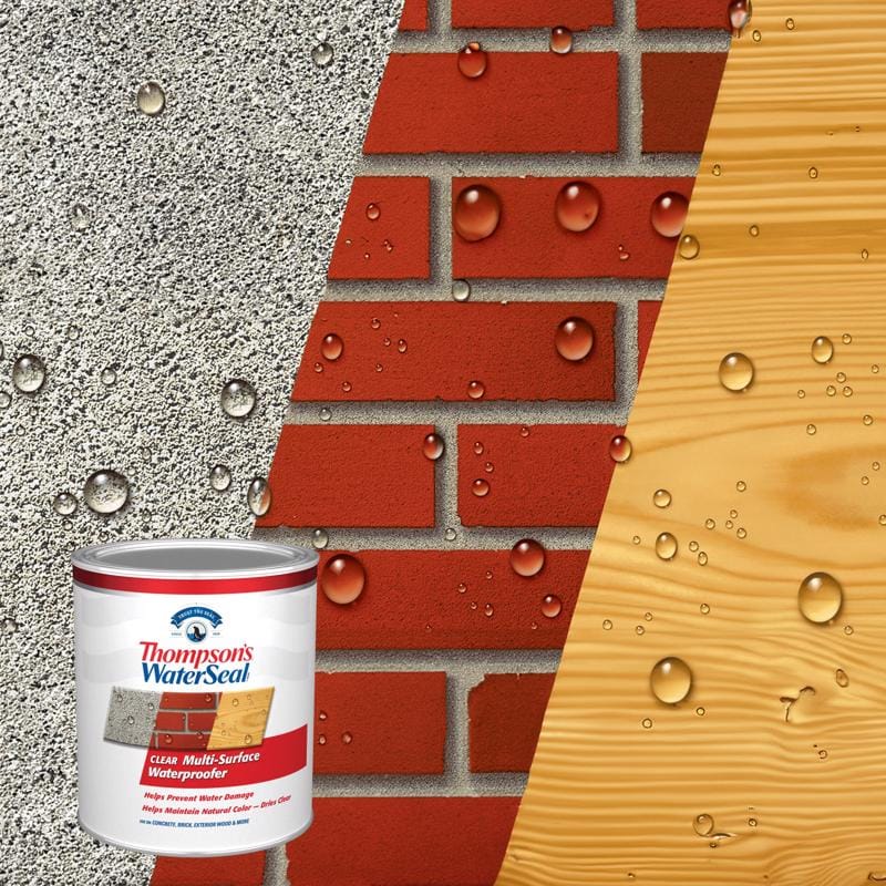 Thompson'S Waterseal TH.024104-14 Clear Fully-Transparent Water-Based Multi-Surface Waterproofer 1 qt