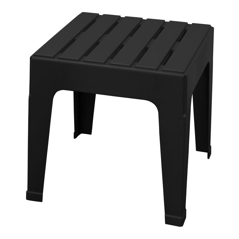 Adams 260620 Big Easy Black Square Resin Stackable Side Table