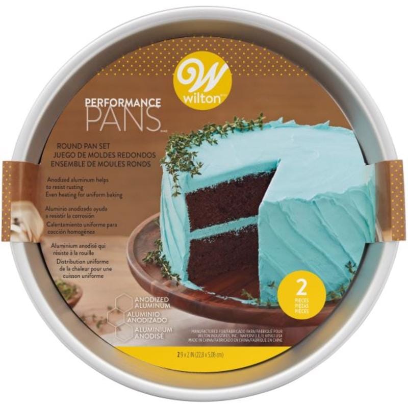 Wilton 191003076 9 in. W X 9.9 in. L Aluminum Round Cake Pan Silver 2 pc