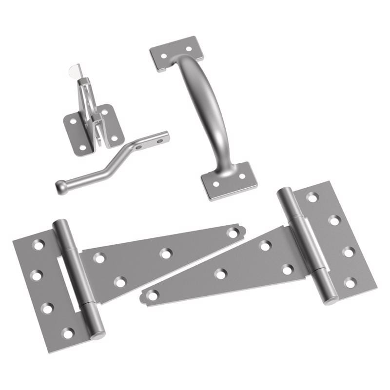 National Hardware N166-008 Galvanized Silver Steel T-Hinge Gate Kit 1 pk