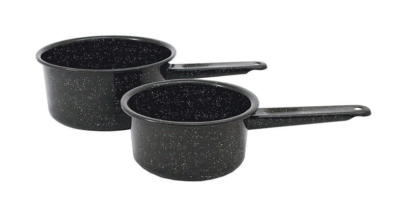 Granite Ware 305658 Ceramic Over Steel Sauce Pan Set Black