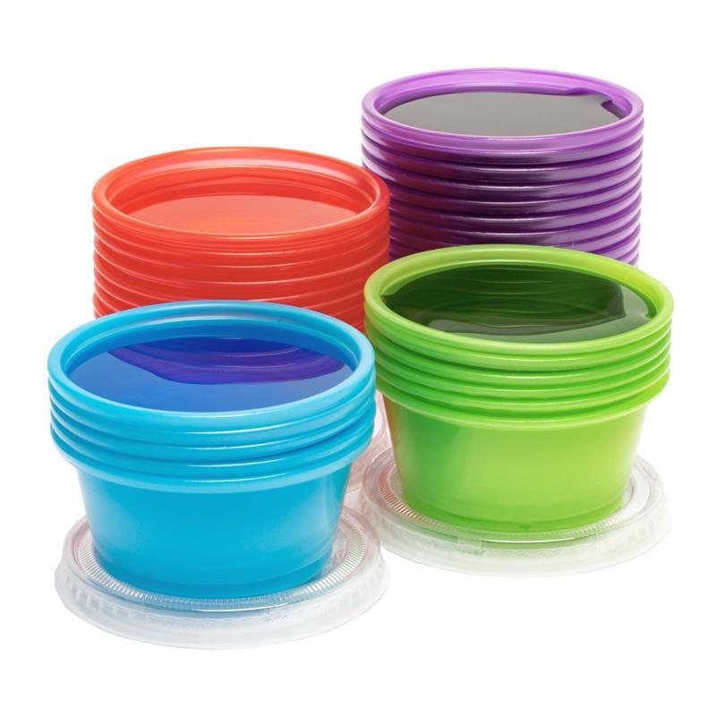 Blueoco KOL-0833 Kolorae 2 oz Assorted Polypropylene Tasting Cups with Lid