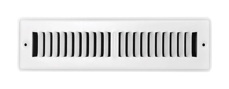 Tru Aire C150TSW02X12 2 in. H X 12 in. W 2-Way Powder Coat White Steel Floor Register