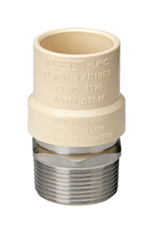 Homewerks 542-1-1-B Schedule 40 1 in. Slip X 1 in. D MPT CPVC Transition Adapter