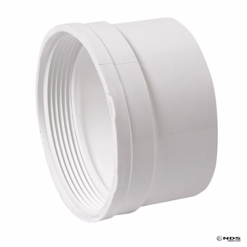 Plastic Trends 4P11 NDS Schedule 35 4 in. Hub each X 4 in. D FPT PVC Pipe Adapter 1 pk