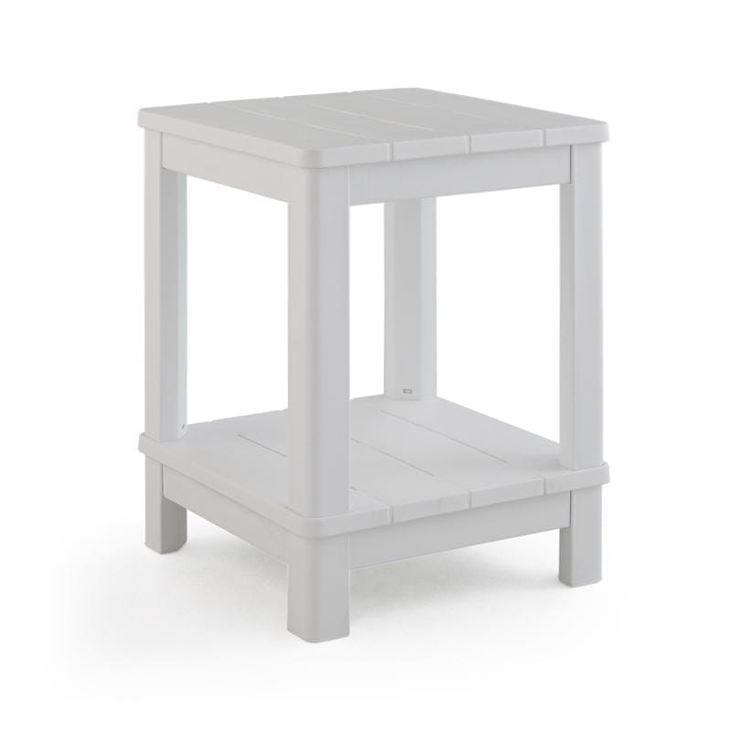 Keter 259977 Deluxe White Square Resin Adirondack Side Table