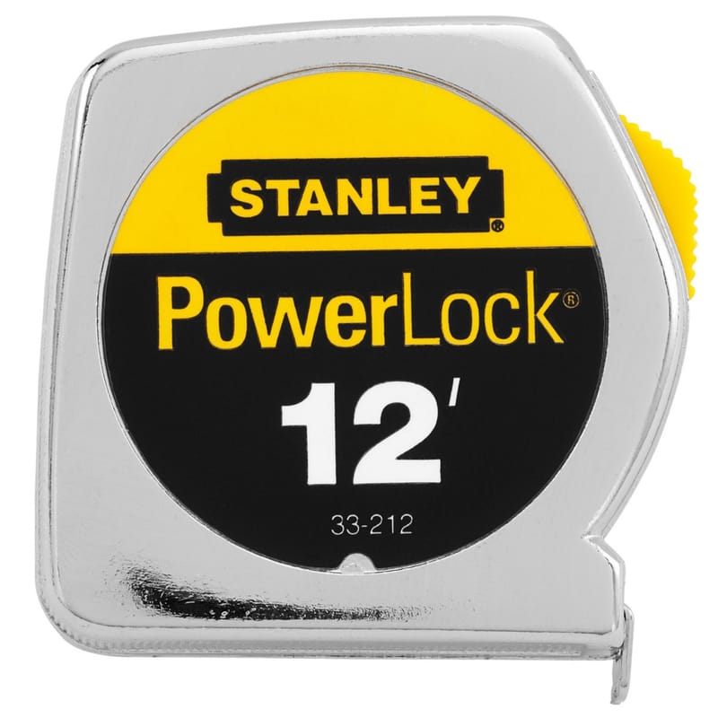 Stanley 33-212 PowerLock 12 ft. L X 0.5 in. W Compact Tape Measure 1 pk