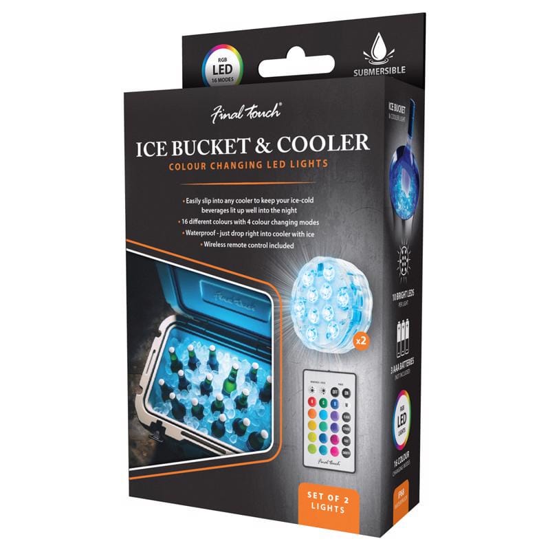 Final Touch IB-LED-02 Clear Plastic Color Changing Cooler LED Lights