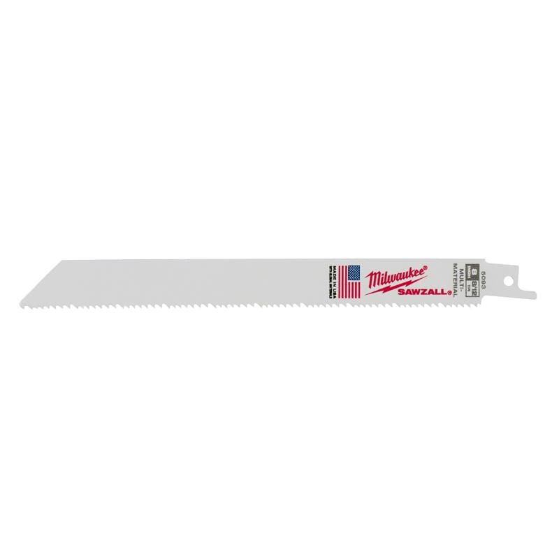 Milwaukee 48-00-5093 Sawzall Blade 8/12T 8" MM Thin Kerf 5 Pack