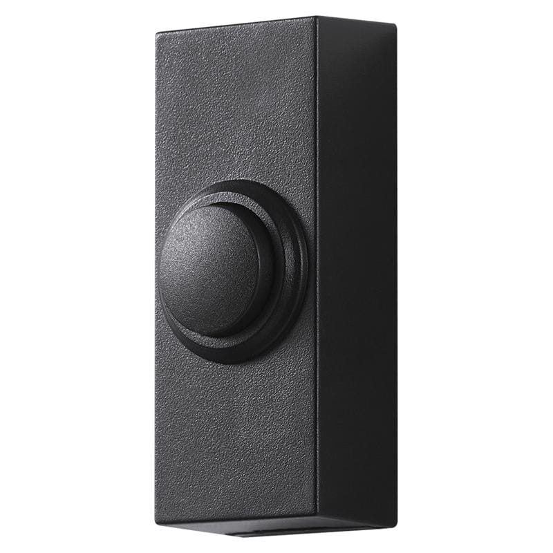 Heath Zenith 18000159 Heath Zenith Satin Nickel Black Plastic Wireless Pushbutton Doorbell