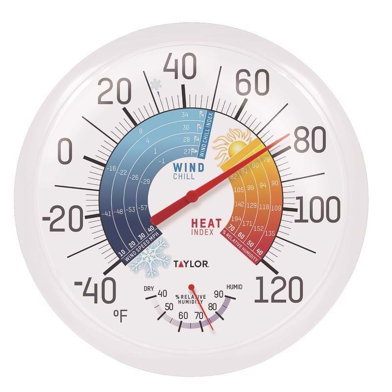 Taylor 6751 Dial Thermometer Plastic Multicolored 13.25 in.