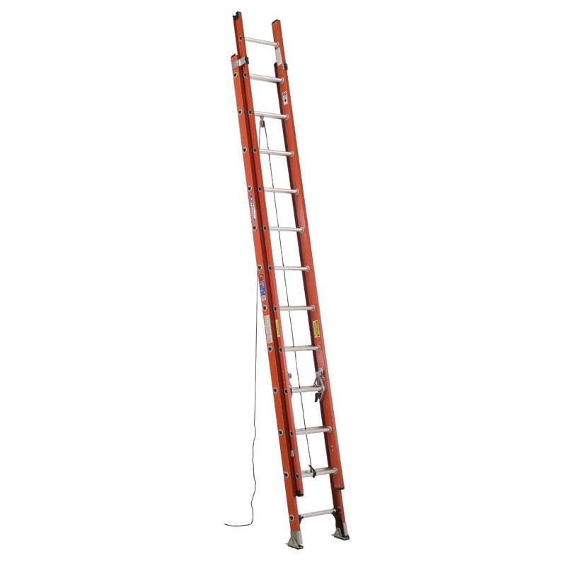 Werner D6224-2 24 ft. H Fiberglass Extension Ladder Type IA 300 lb. cap.