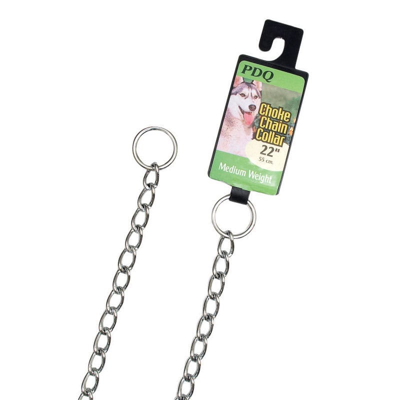 PDQ 12922 Silver Steel Dog Choke Chain Collar Large/X-Large