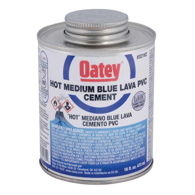 Oatey 32162 Lava Hot Blue Cement For PVC 16 oz