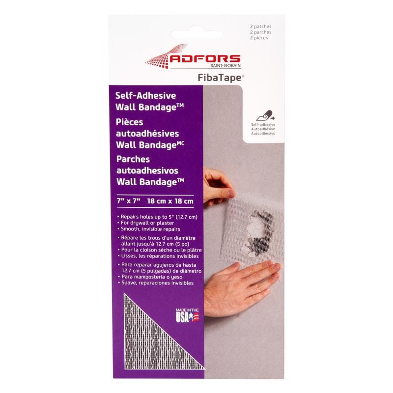 Saint-Gobain Adfors FDW6570-U FibaTape Wall Bandage 7 in. L X 7 in. W Fiberglass Mesh White Self Adhesive Wall