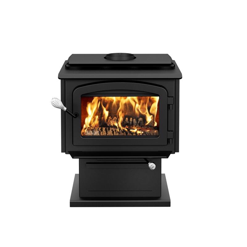 Drolet DB03135 EPA Certified 1800 sq ft Pedestal Cord Wood Stove