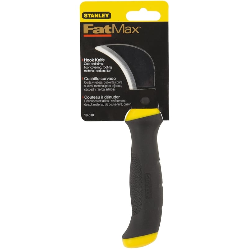 Stanley 10-510 FatMax 8 in. Fixed Blade Hook Knife Black/Yellow 1 pk