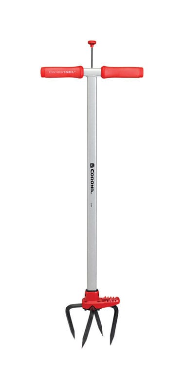 Corona LG 3624 ComfortGEL 4 Tine Steel Hand Tiller 6 in. Aluminum Handle