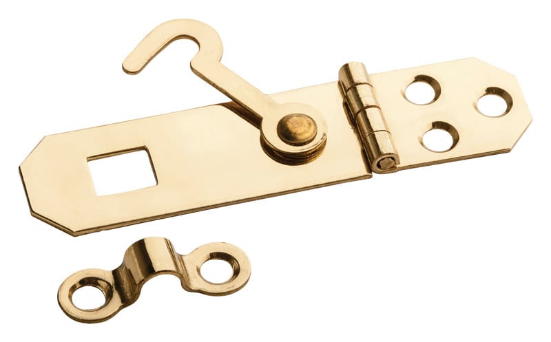 National Hardware N211-912 Solid Brass 2-3/4 in. L Hasp w/Hook 1 pk