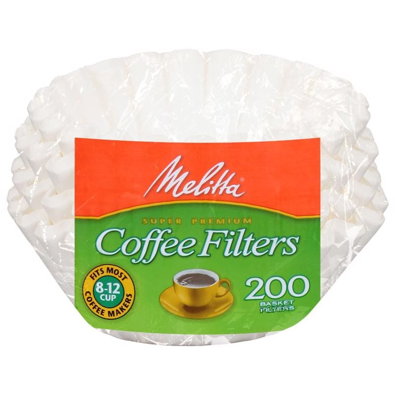 Melitta 629524 8-12 cups White Basket Coffee Filter 200 pk