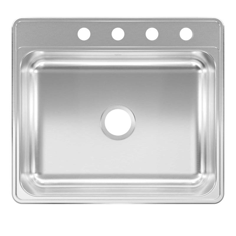Kindred CSLA2522-6-4N Creemore Stainless Steel Top Mount 25 in. W X 22 in. L Single Bowl Kitchen Sink
