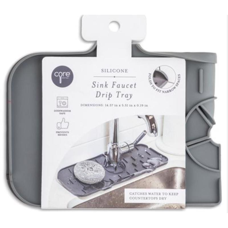 Core Home AC66703 14.57 in. L X 5.51 in. W X 0.19 in. H Silicone Sink Faucet Drip Tray