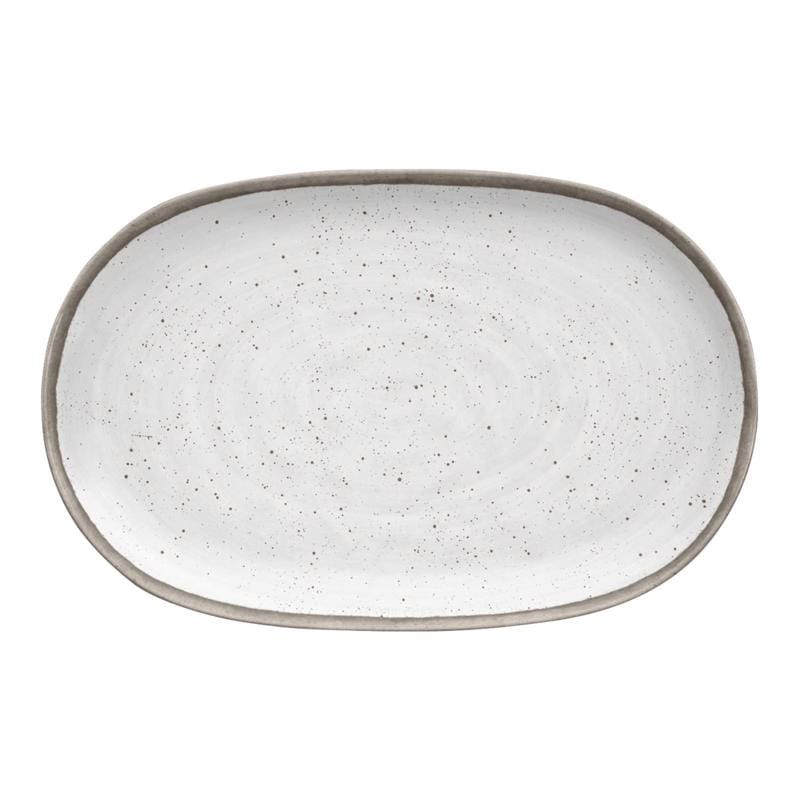 Tarhong TKN2169MPLPS Gray/White Melamine Kiln Platter 1 each