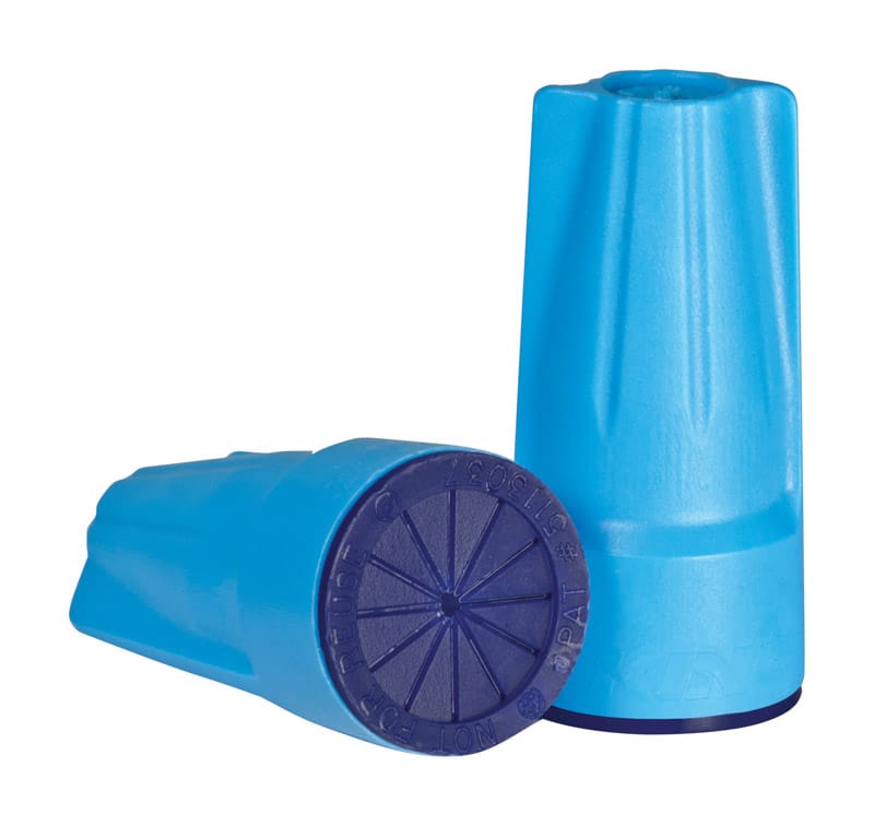 King Innovation 62310 DryConn 14-6 AWG Copper Wire Waterproof Wire Connector Aqua/Blue 3 pk