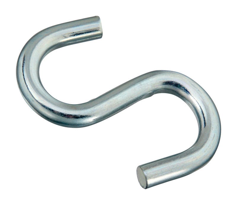 National Hardware N347-856 Large Zinc-Plated Silver Steel 4 in. L Heavy Open S-Hook 240 lb 1 pk