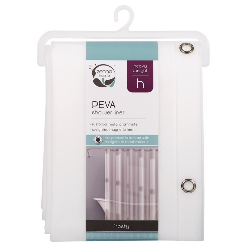 Zenna Home LPRHFRL 71 in. H X 70 in. W Frosted Shower Curtain Liner PEVA