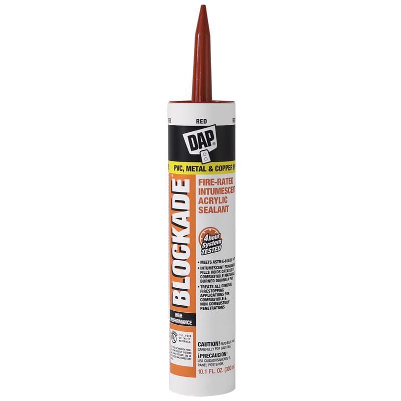 Dap 7079818858 Blockade Red Acrylic Fire Stop Sealant 10.1 oz