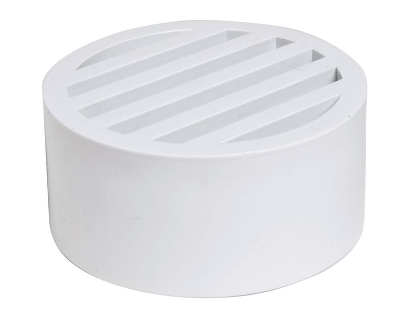 NDS 9P12 3 in. White Round PVC Drain Grate