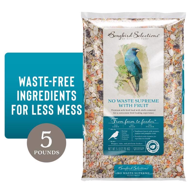 Songbird Selections 13628 No Waste Supreme with Fruit Wild Bird Food 5 lb