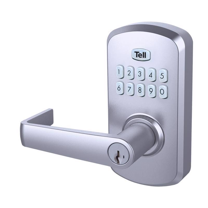 Tell CL103930 Satin Chrome Steel Electronic Keypad Entry Lock
