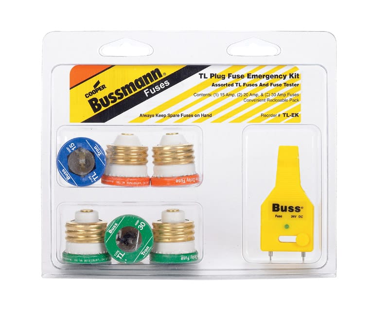 Bussmann TL-EK Plug Fuse Kit 7 pk