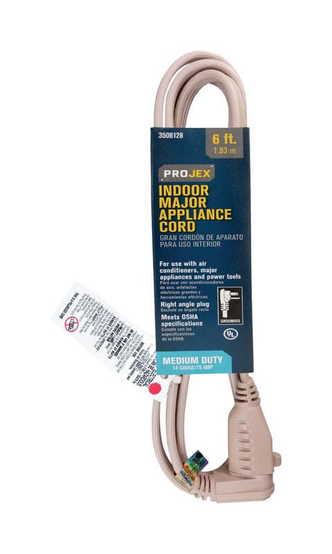 Projex 1AC-001-003FBGP 14/3 SPT-3 125 V 6 ft. L Appliance Cord