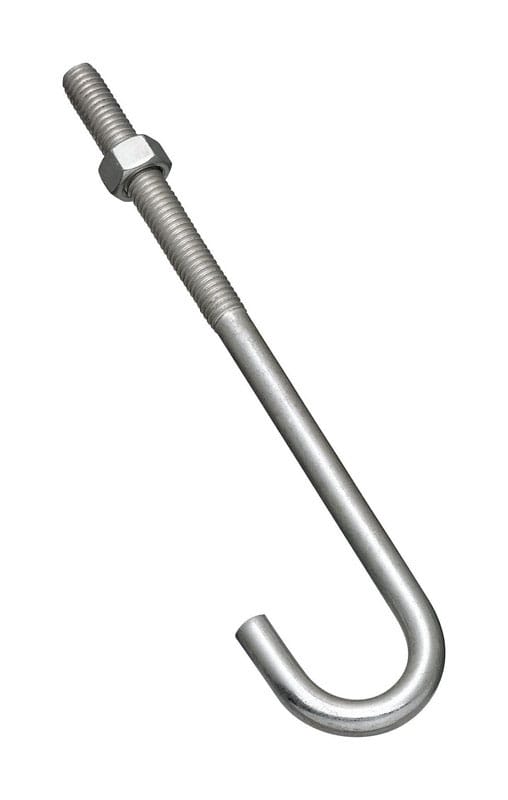 National Hardware N232-967 Large Zinc-Plated Silver Steel 7 in. L J-Bolt 1 pk