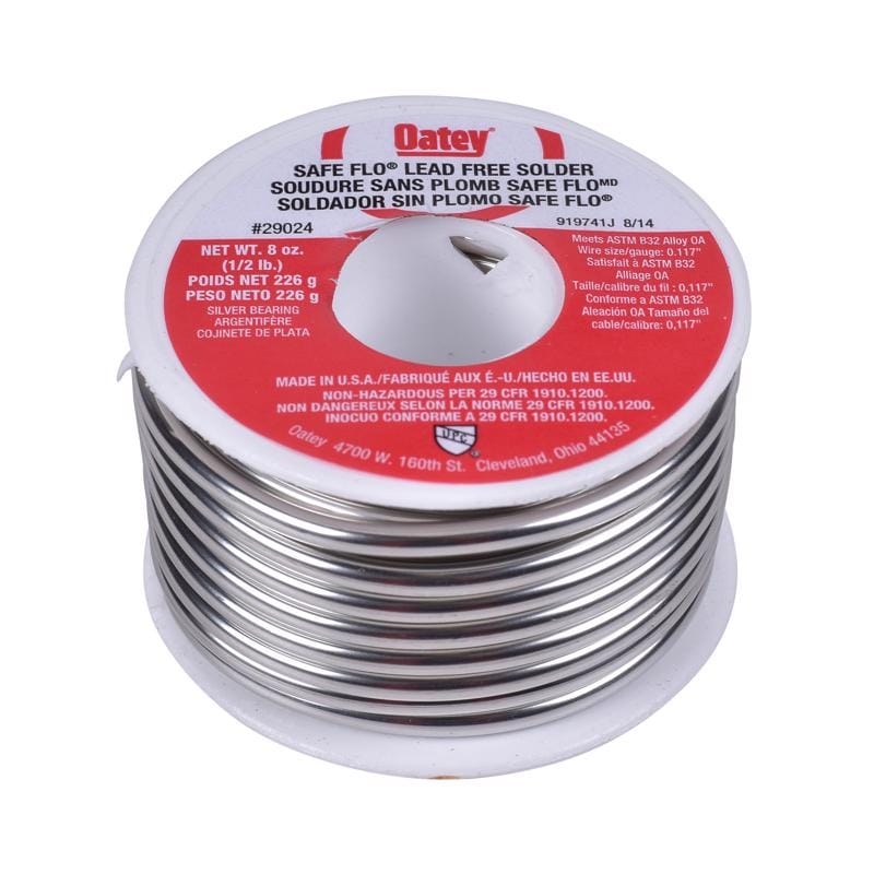 Oatey 29024 8 oz Lead-Free Plumbing Wire Solder Silver Alloy 1 pc