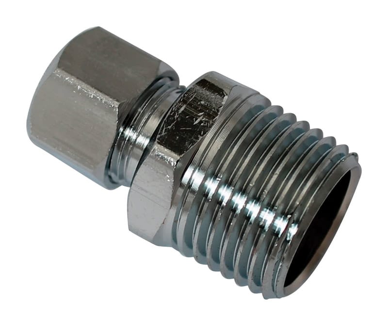 Plumb Pak PP74PCLF 1/2 in. MIP X 3/8 in. D Compression Brass Straight Connector