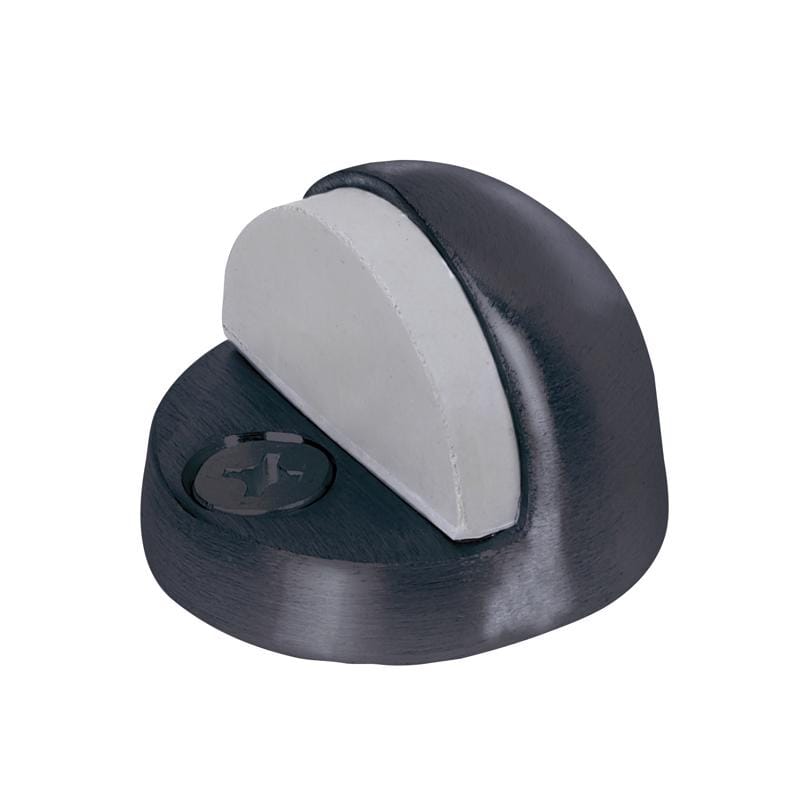 Tell DT101946 2 in. L Stainless Steel Matte Black Door Stop Mounts to floor 1-7/8 in.